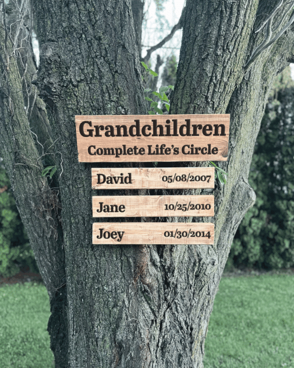 Grandparents Personalized Wooden Sign