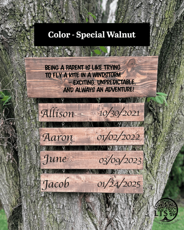 Parents Personalized Wooden Sign - Image 3