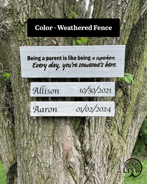Parents Personalized Wooden Sign - Image 5